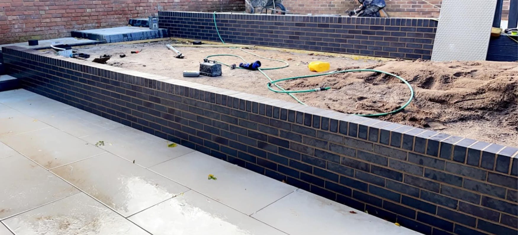 Brick wall installation project
