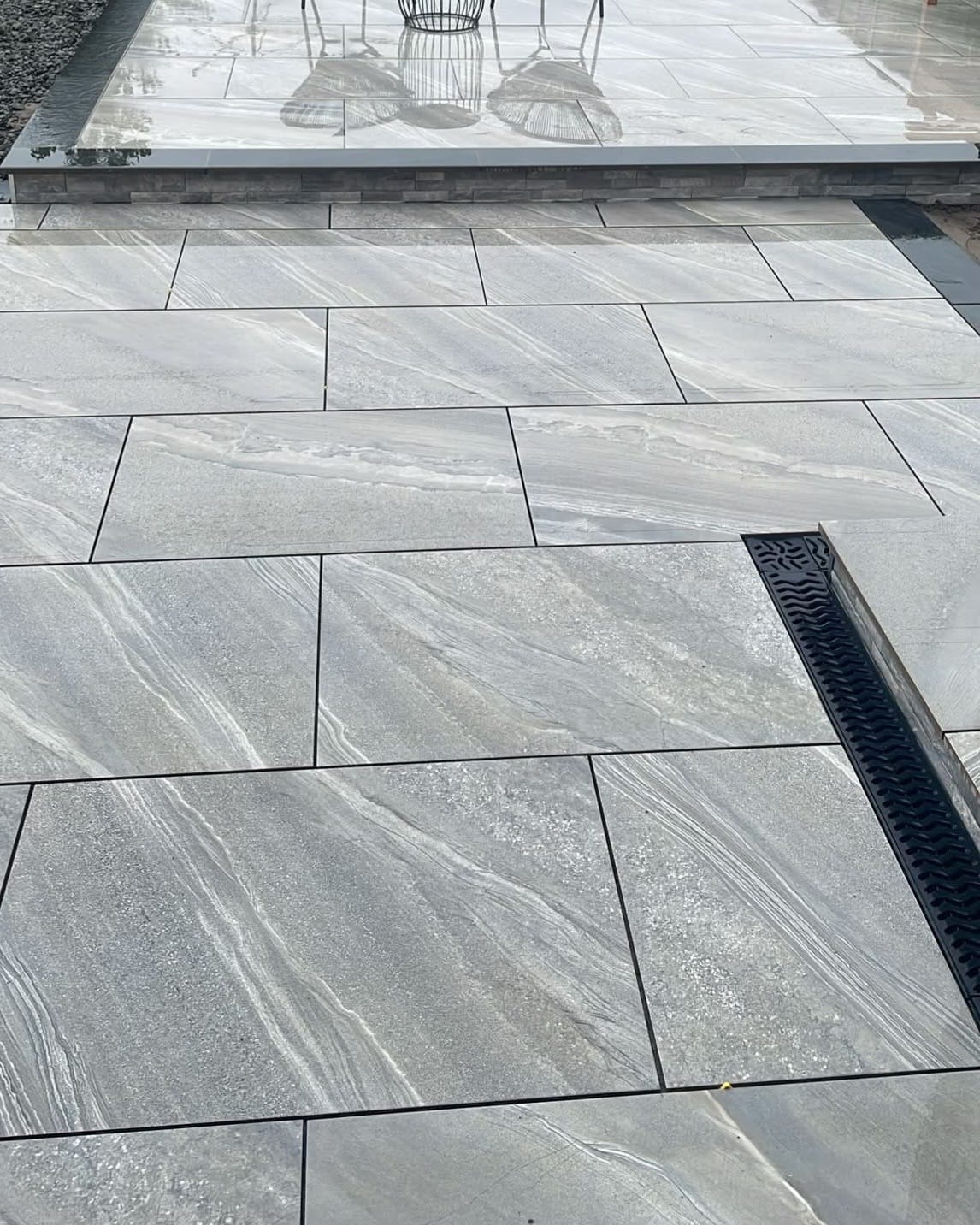 Professional tile installation project